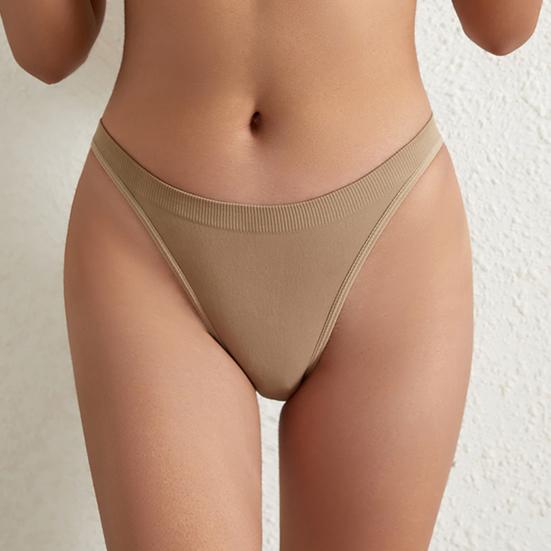Women Thongs Low Waist Seamless Solid Color High Elasticity Anti-septic Soft Breathable Briefs Intimate Clothes