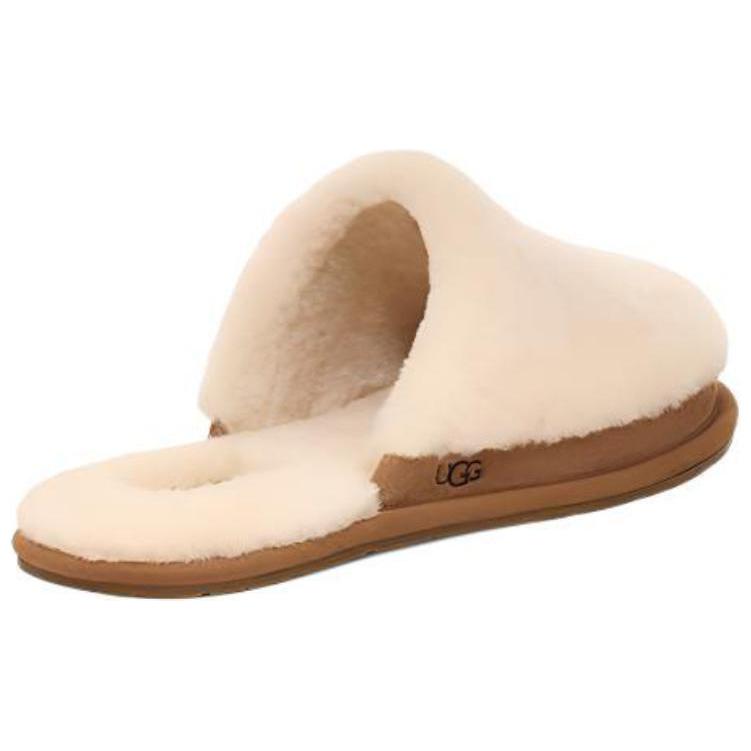 UGG Женские меховые шлепанцы Fluff Slide II Бежевые 1167990