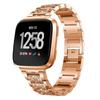 Браслет из нержавеющей стали для Fitbit Versa 4/3/2/Versa Lite Bands с бриллиантовым блестящим ремешком Fit bit Versa Bracelet для женщин Gold