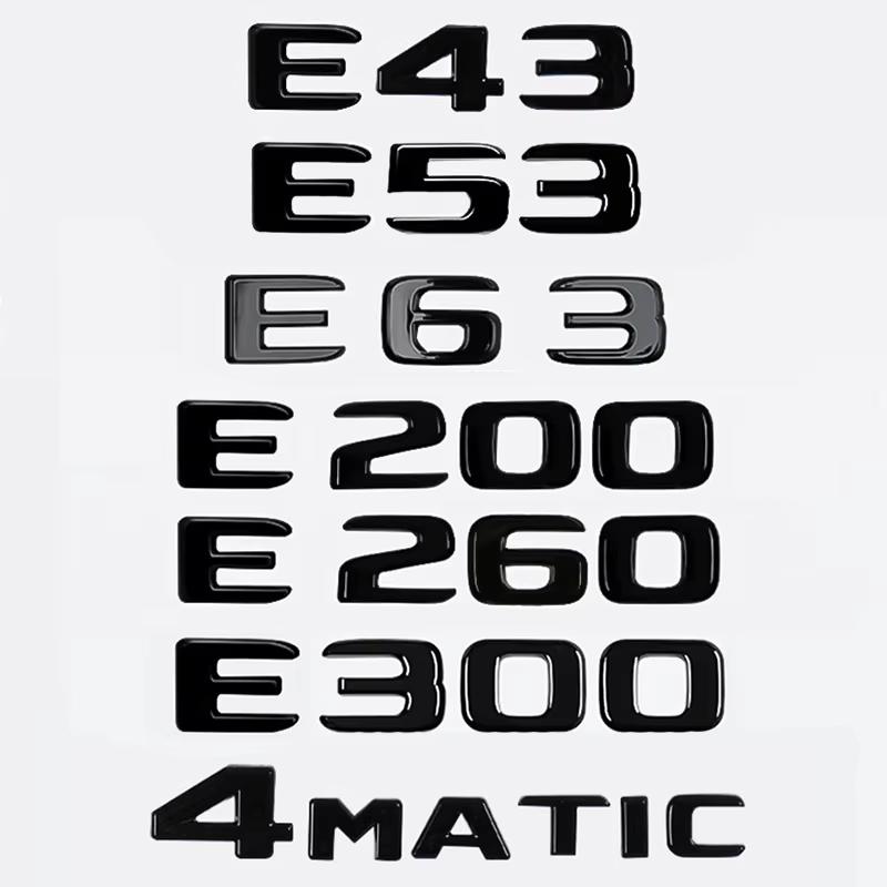 3D ABS Car Tail Rear Trunk Letters Emblem Badge Sticker For Mercedes Benz E Class E200 E220 E250 E300 E350 E220d E350e W212 W213