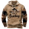 Mens 3D Printed Hoodie Streetwear Hip Hop Loose Fit Pullover Winter Casual Top