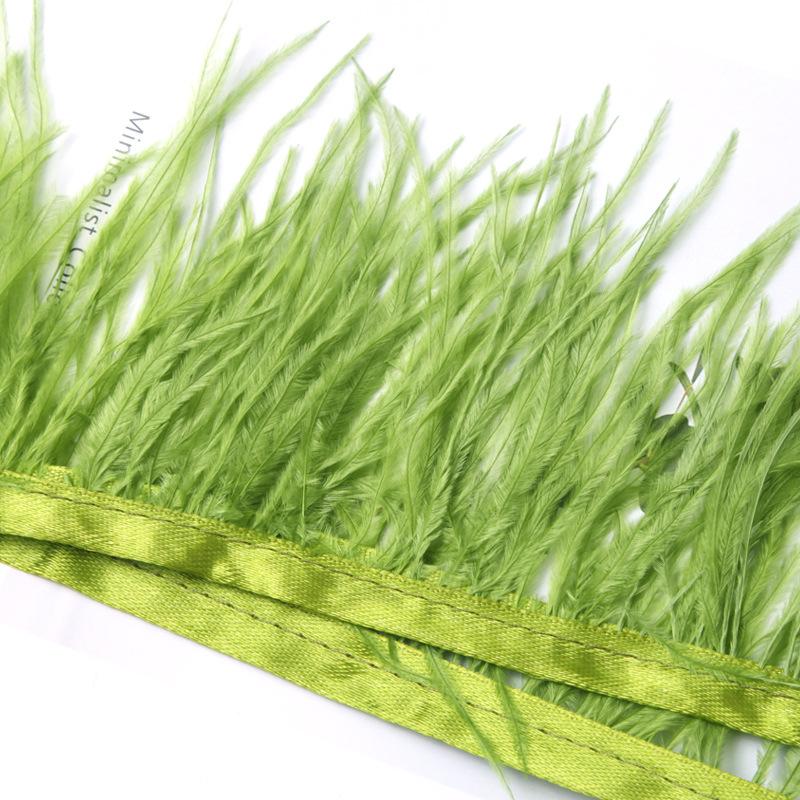 Платье из страусиных перьев 8-10 см, модное украшение, ткань с перьями и кисточками, аксессуары для одежды 