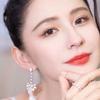 Серьги-подвески с кисточками в виде капель воды и короны, легкая роскошь, высококачественные, длинные, элегантные