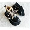 Ankle Flat with Modern Boots Winter Lace-up Women's Shoes On Sale 2024 Brand Round Toe Low Heel Solid Platform Women's Boots
