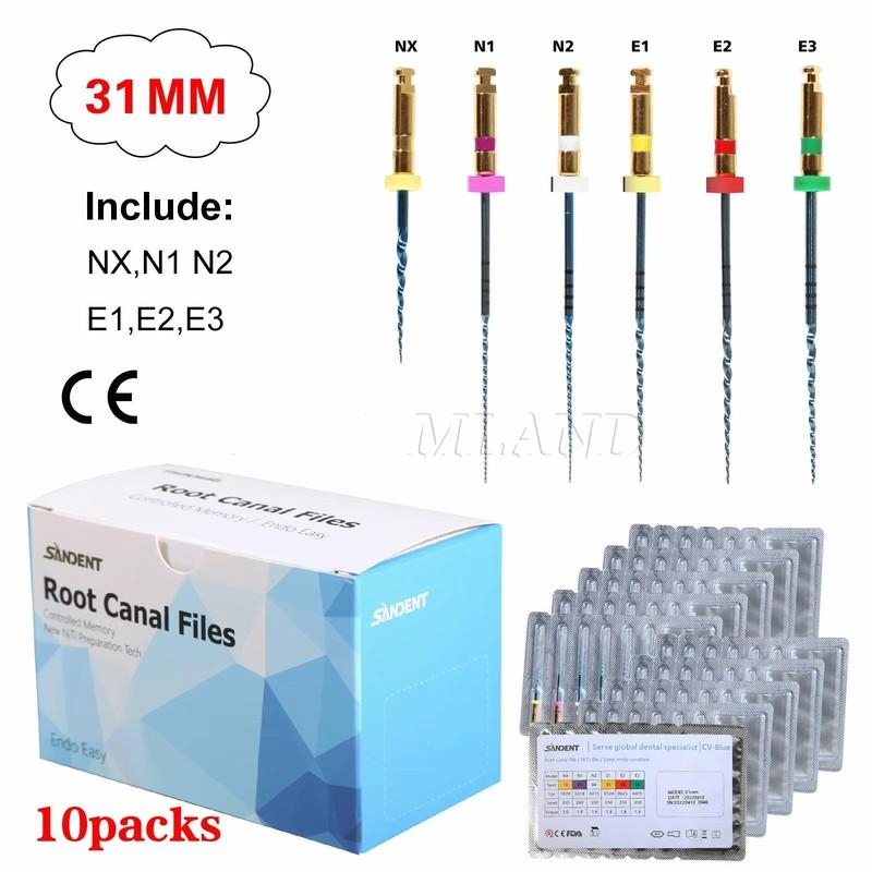 1-10 packs Dental Endodontic NITI Rotary Files File Engine Use 31mm CV-Blue