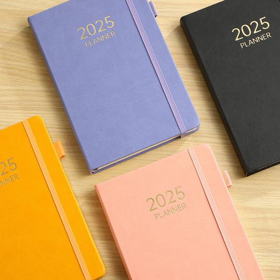 Планировщик блокнотов на 2025 год, ежедневный, еженедельный, ежемесячный календарь, плотная бумага, дизайн с защитой от растекания, искусственный