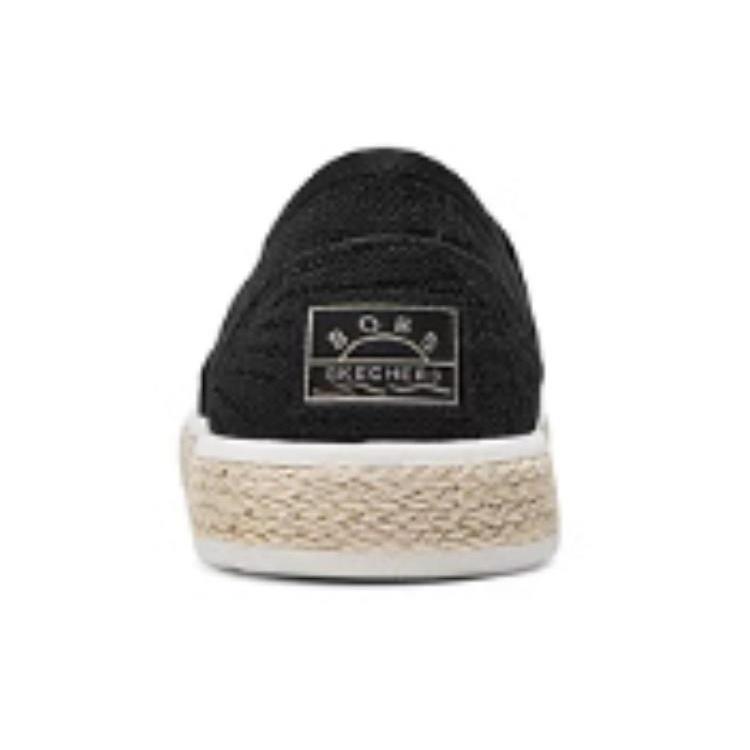 (WMNS) Skechers BOBS Flexpadrille Luxe 'Black' Women's 114044-BLK