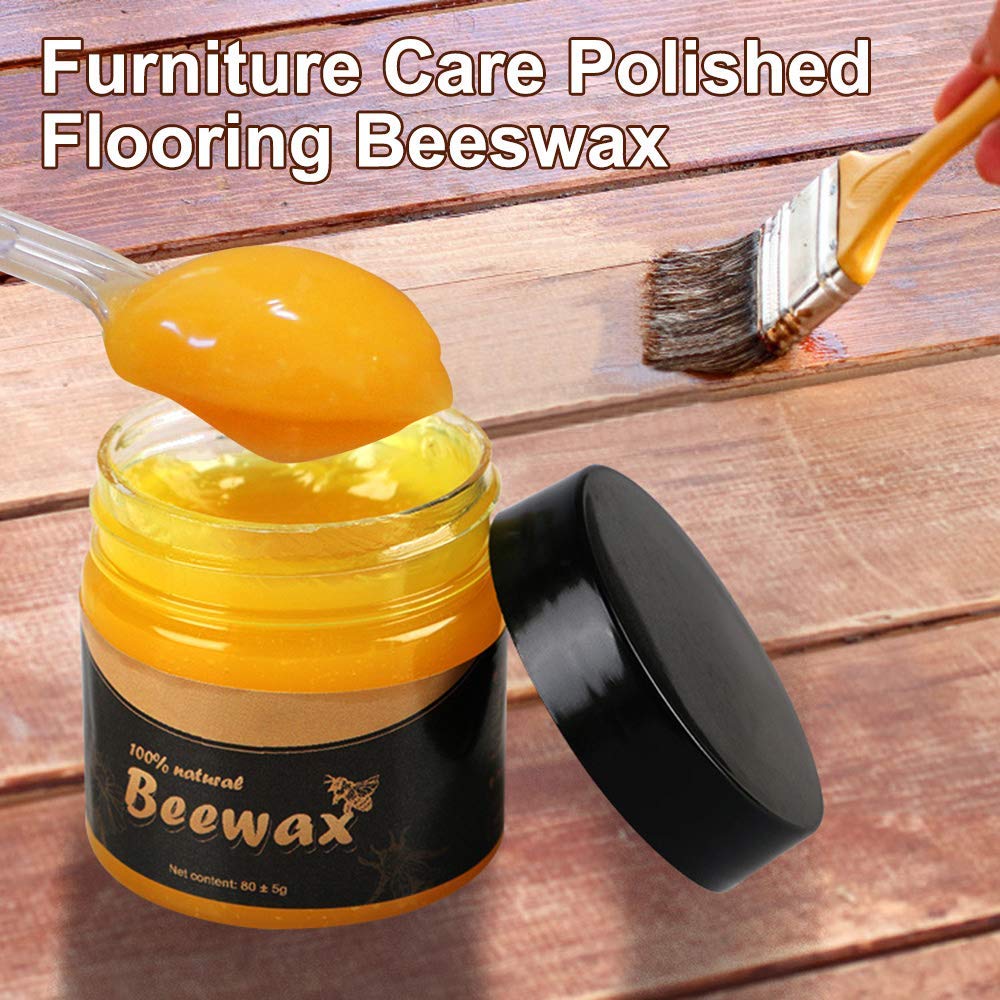 1/2 шт. Пчелиный воск для обработки дерева - Традиционный полироль на основе пчелиного воска для дерева и мебели. Питает с помощью губки и для придания блеска.