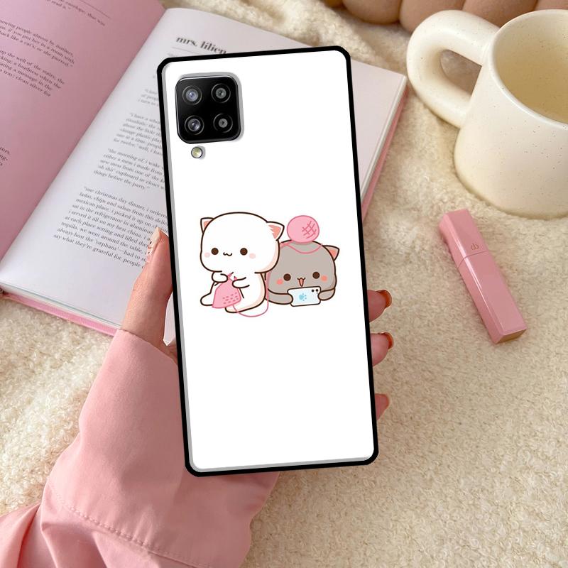 Чехол Peach Cat для Samsung Galaxy A54 A34 A14 A13 A12 A22 A32 A52 A72 A51 A71 A53 A52S Задняя крышка