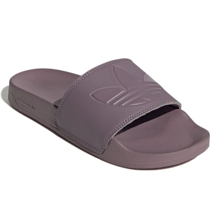 Adidas Originals Adilette Lite Comfortable Casual Rubber Sole Non-Slip Slide Sandals Unisex Footwear Lavender GX8895