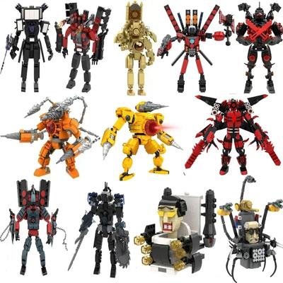 Skibidi Туалетный блок Игрушка Титаны Спикер Оператор Оператор Титаны буровой человек Кирпич ЧасыЧеловек Фигура Спикер Человек Босс Набор Скибидидоп