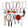 Sports Keychain with Pendant Rope - Tennis, Baseball, Football