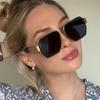 Необычные ретро многоугольные солнцезащитные очки Европейские и американские персонализированные модные женские солнцезащитные очки Модные очки