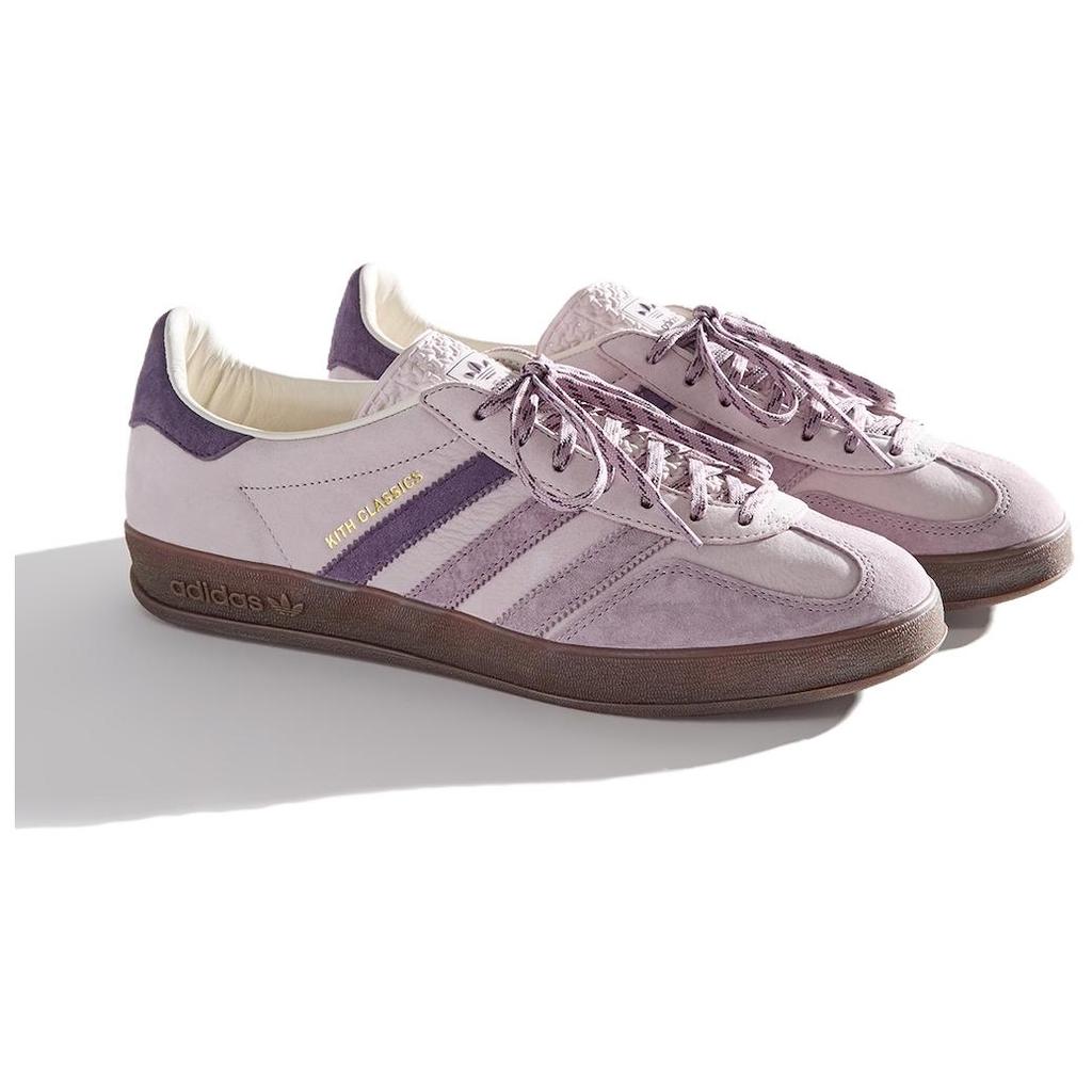 Kith x adidas Gazelle Indoor Classics Program - Пепельно-фиолетовые унисекс кроссовки Ледяной-фиолетовый Gum IH0120