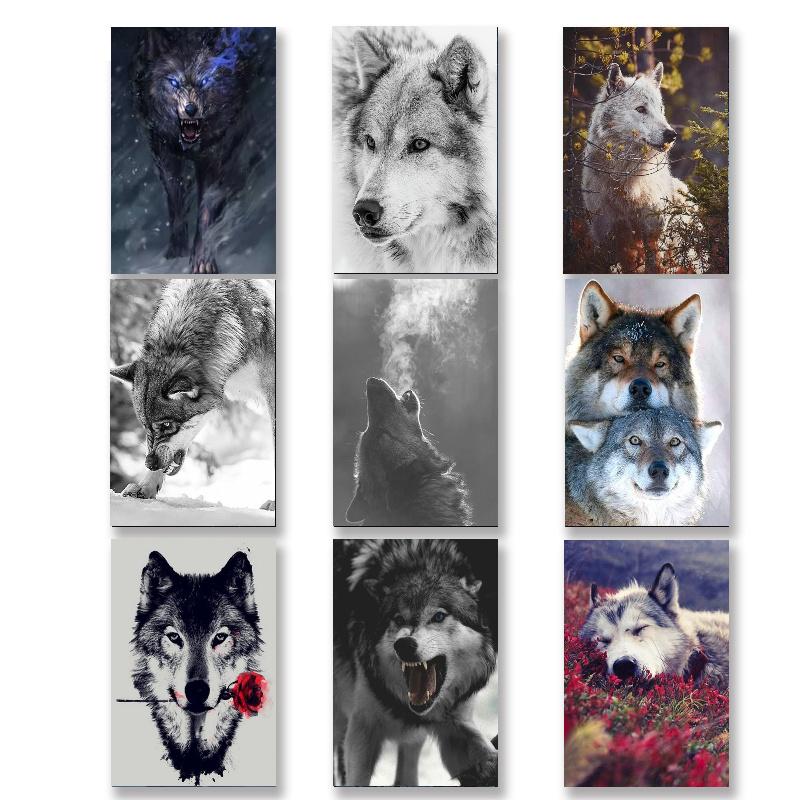 Алмазная мозаика 5D для DIY Волки