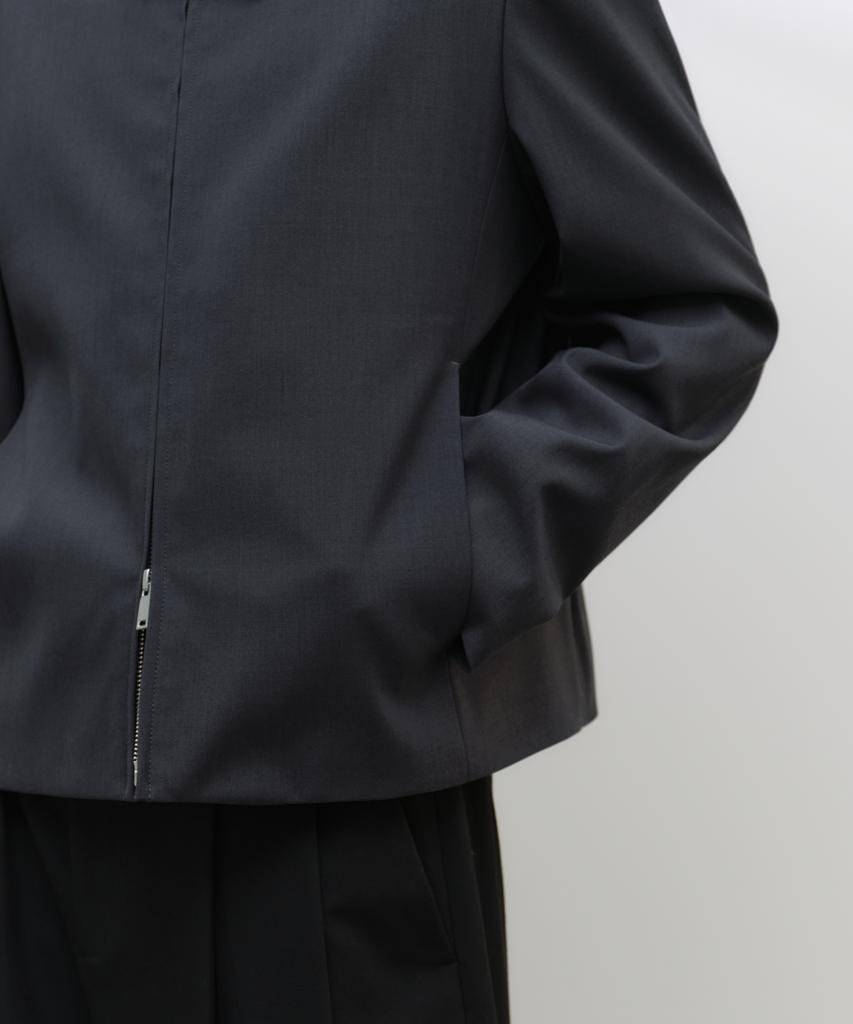 Musinsa Standard Woolish Over-Shoulder Minimal Jacket [Navy]