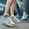 Men’s White Print Sports Shoes Women Street Style Unisex Running Sneakers Shoes for Students Over Sized Couple Shoes High Top