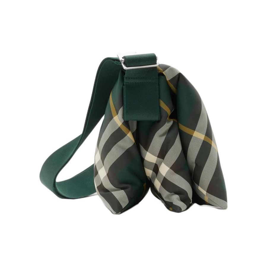Burberry Подушка Регулируемая Сетчатая Сумка Через Плечо С Магнитной Застежкой Мужская Сумка-Мессенджер Цвет Плюща 80832911