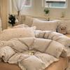 Cexuan Пуховое одеяло из белого гусиного пуха и хлопковый комплект постельного белья из 4 предметов