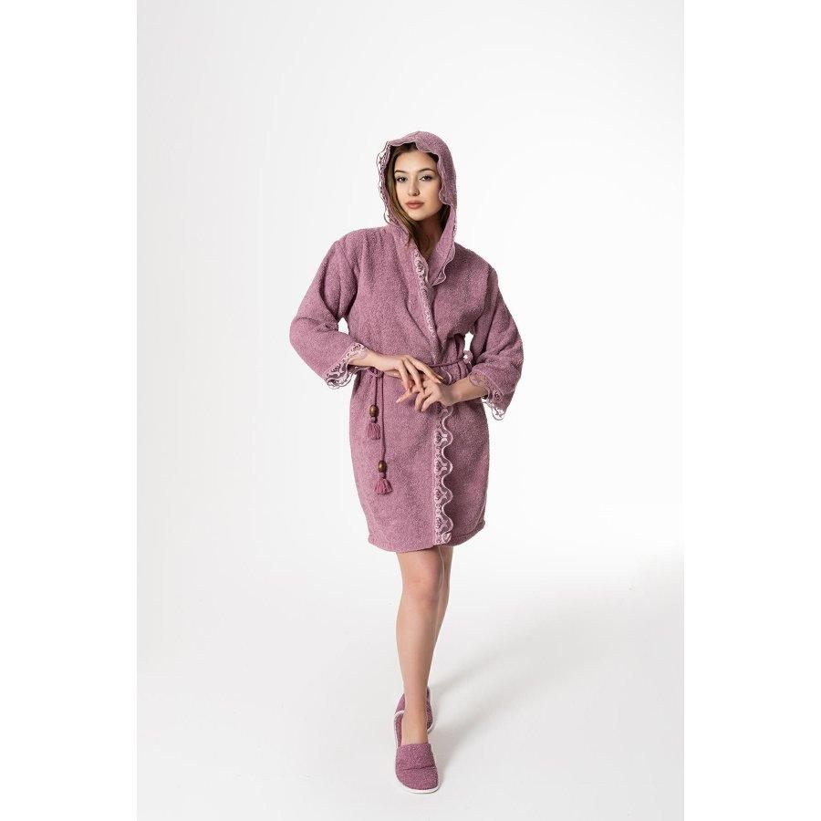 Женский комплект свадебных халатов из 4 предметов из 100% хлопка/полотенце Халат, полотенце, тапочки из полотенца