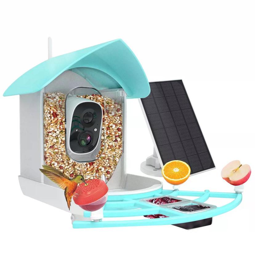 Bird Feeder with Camera AI Identify Birds Species Solar Powered Auto Record Videos In Backyard Instant Notifications Bird Lovers