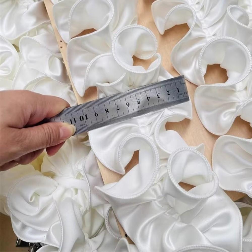 Wavy Frill Satin Ruffle Trim 10cm Wide Fabric Lace Ribbon Wavy Frill Ribbon For Clothing Styling