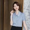 Женская белая шифоновая рубашка с коротким рукавом - Модный профессиональный летний топ