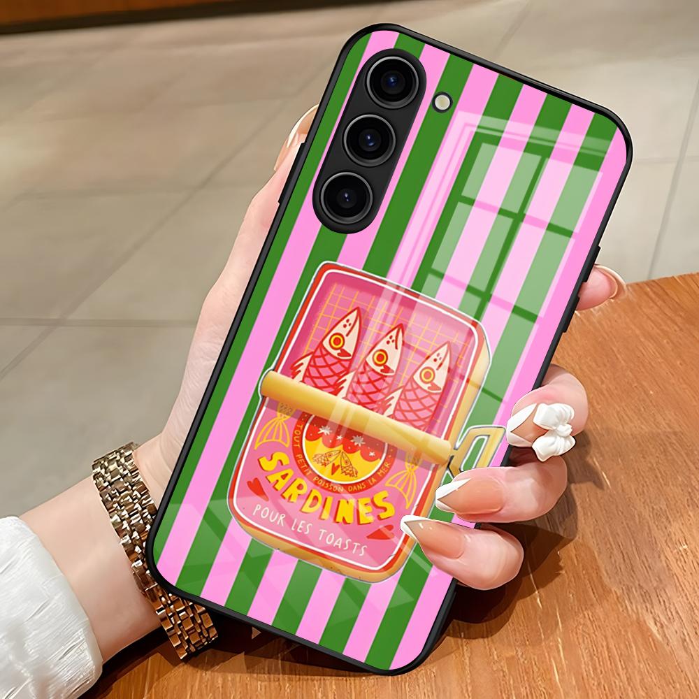 Fish Funny Sardines Phone Case For Samsung S26 S25 Edge Ultra S23 S22 S21 S20 Ultra Plus S24 Fe A54 A53 A25 Glass Cover
