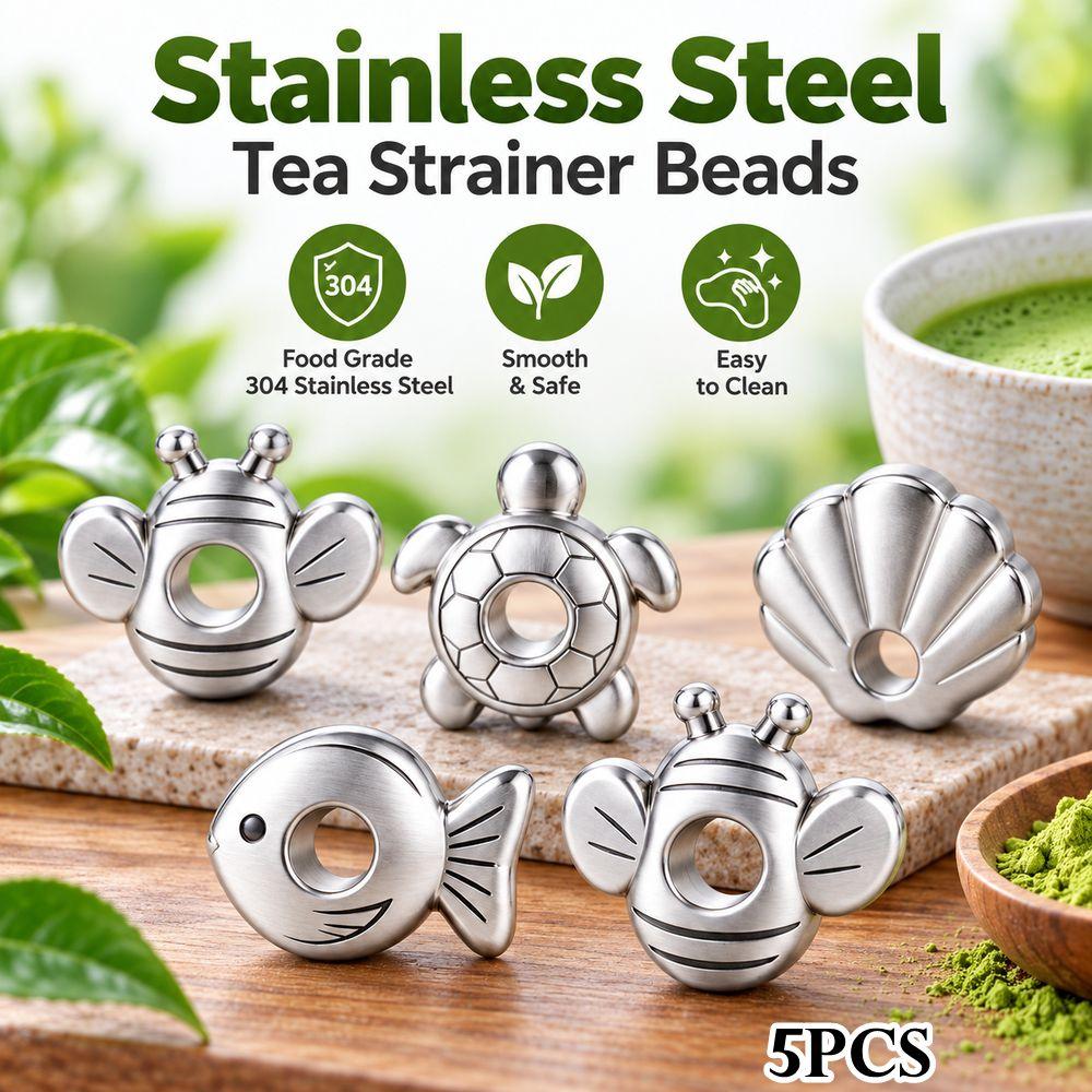 5PCs Stainless Steel Tea Sieve Food-Safe Material Stainless Steel Sieve For Matcha Preparation