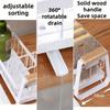 A High-Quality Multifunctional Draining Rack, Kitchen Storage Shelf, Hollow Storage Rack, Featuring a Separate Tray