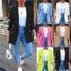 Coat Ladies Cardigan Tops Spring Blazer Suit Womens Loose Shirt