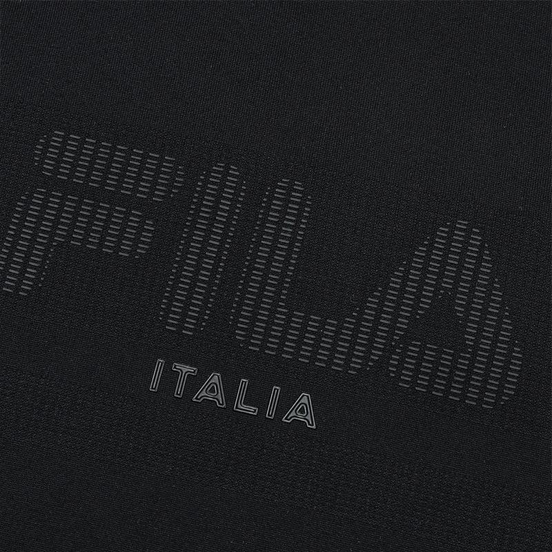 Fila Casual Comfortable Knitted Short Sleeve T-Shirt Men Tops Black F11M513102FBK