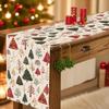 Christmas Tree Table Runner Polyester Festive Table Runner Retro Party Table Decor  Festive Dining