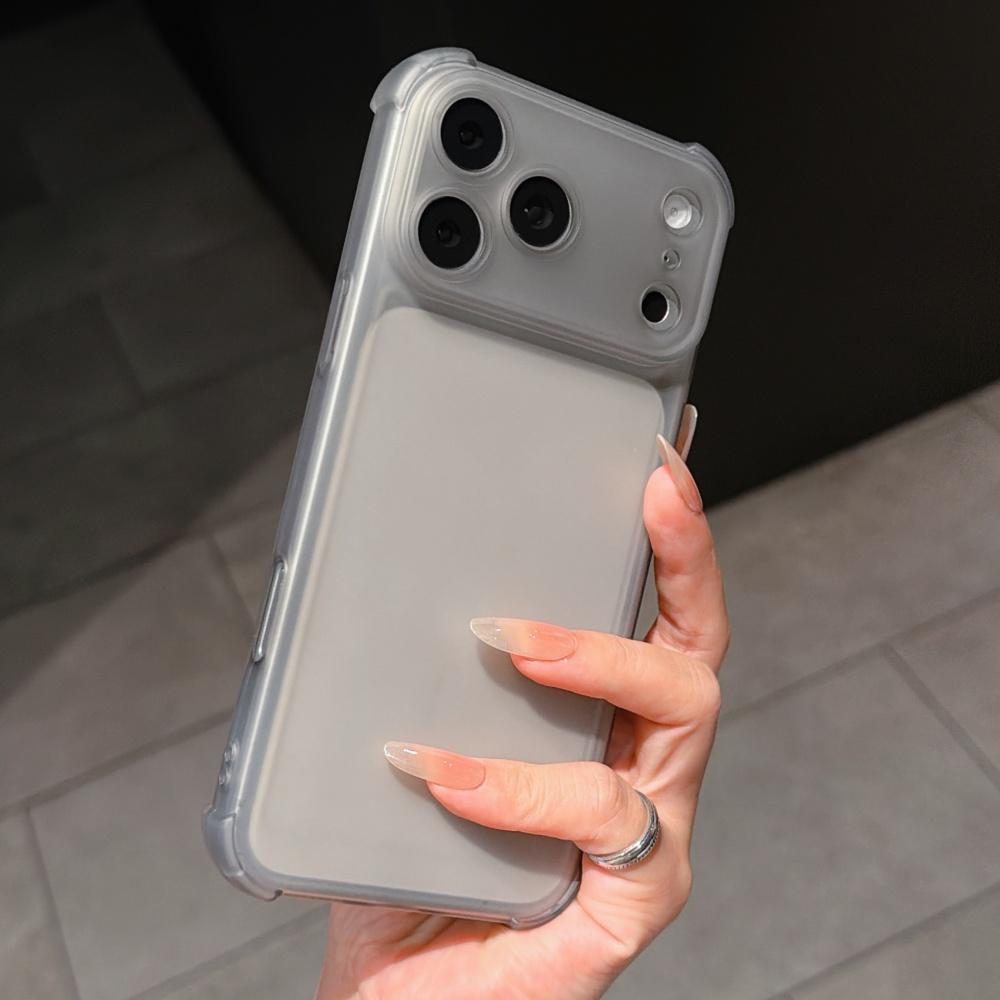 Милый Матовый Прозрачный Чехол для Телефона для iPhone 17 Air 14 15 16 11 12 13 Pro Max Plus Ударопрочный Защита Камеры Мягкий ТПУ Чехол