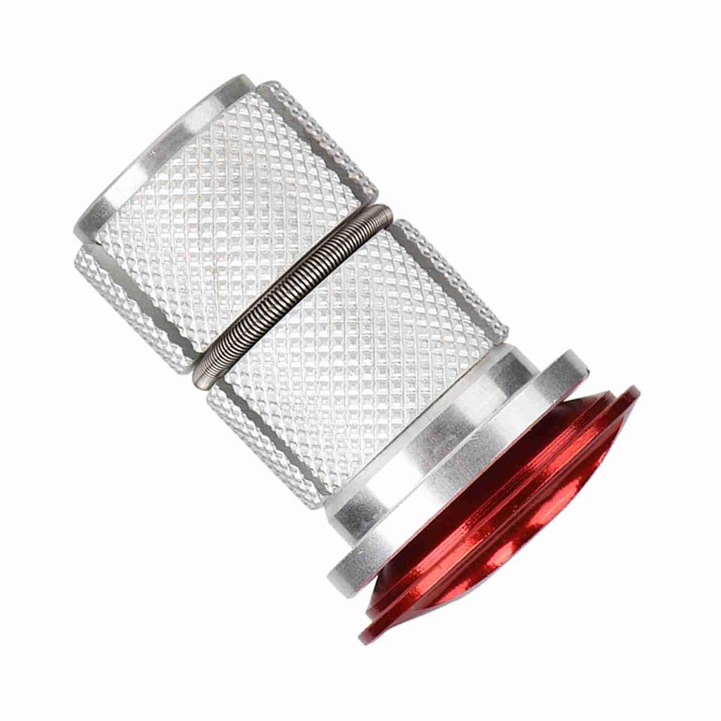 Aluminum Alloy Stem Headset Top Cap Bike Fork Expander Bung 1/1.25inch (Red)