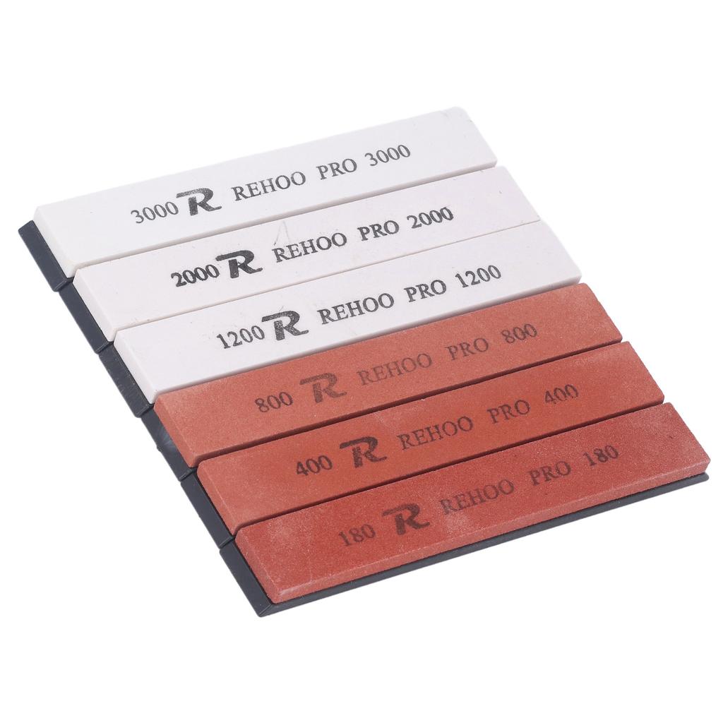 Набор из 6 камней для заточки из белого корунда, многофункциональный, зернистость 80 400 800 1200 2000 3000, набор точильных камней для кухни