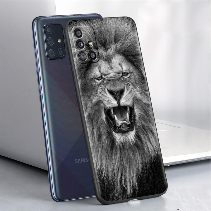 Чехол с изображением волка и льва для Samsung Galaxy A54 A52 A14 5G A53 A12 A13 A71 A23 A34 A33 A21s