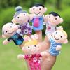 6Pcs/lot Family Finger Puppets Set Mini Plush Baby Toy Finger Puppets Toys Gift