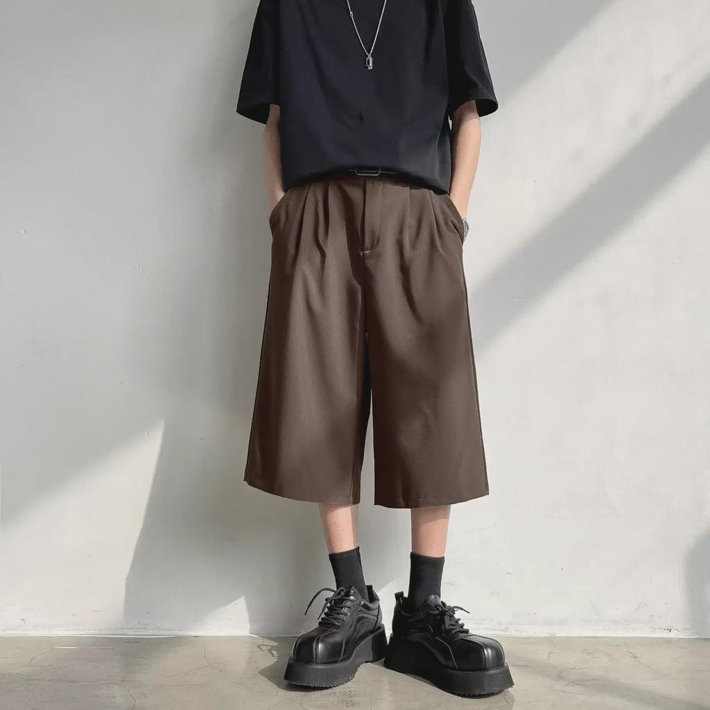 Men's Japanese Retro Cityboy Knee-Length Shorts - Trendy Loose Summer Pants