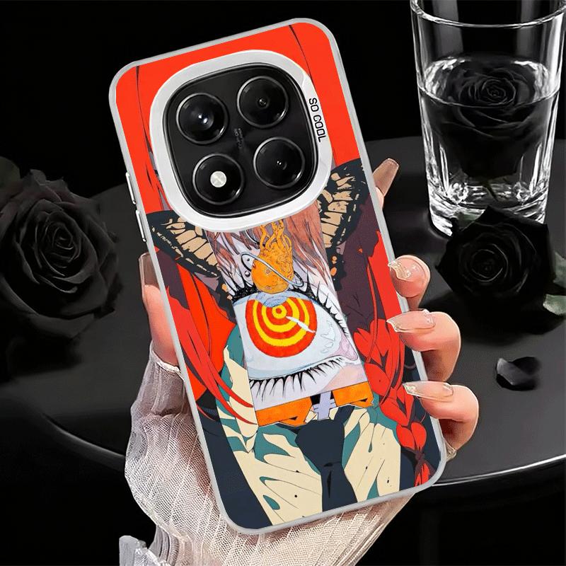 Аниме Персонаж Макима CSM Мягкий Чехол для Телефона для Xiaomi Redmi Note 13 14 15 Pro Plus 12S 12 11S 11 11T 10S 10 Ударопрочный Чехол Bac