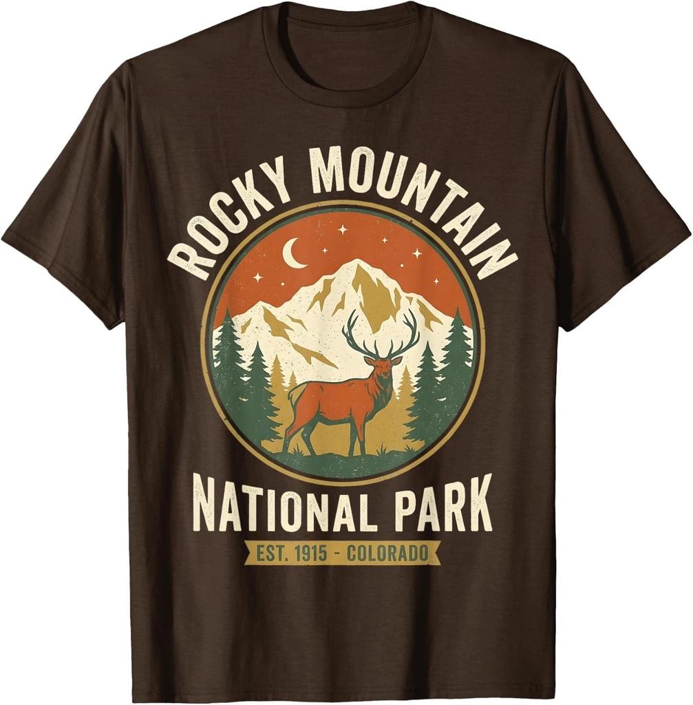 Rocky Mountain National Park Est 1915 Vintage Colorado Elk T-Shirt