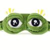 Green Big Eyes Frog Sleep Eye Mask Cartoon Plush Sleeping Eye Cover Lovely 3D Eye Mask  Travel Nap