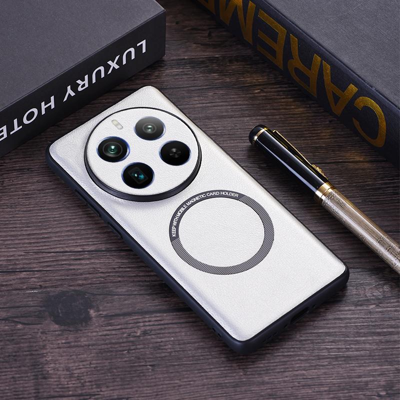 Чехол Magsafe из искусственной кожи для Realme 12 Pro Plus, противоударный чехол с магнитной беспроводной зарядкой для Realme 12Pro Plus Shell