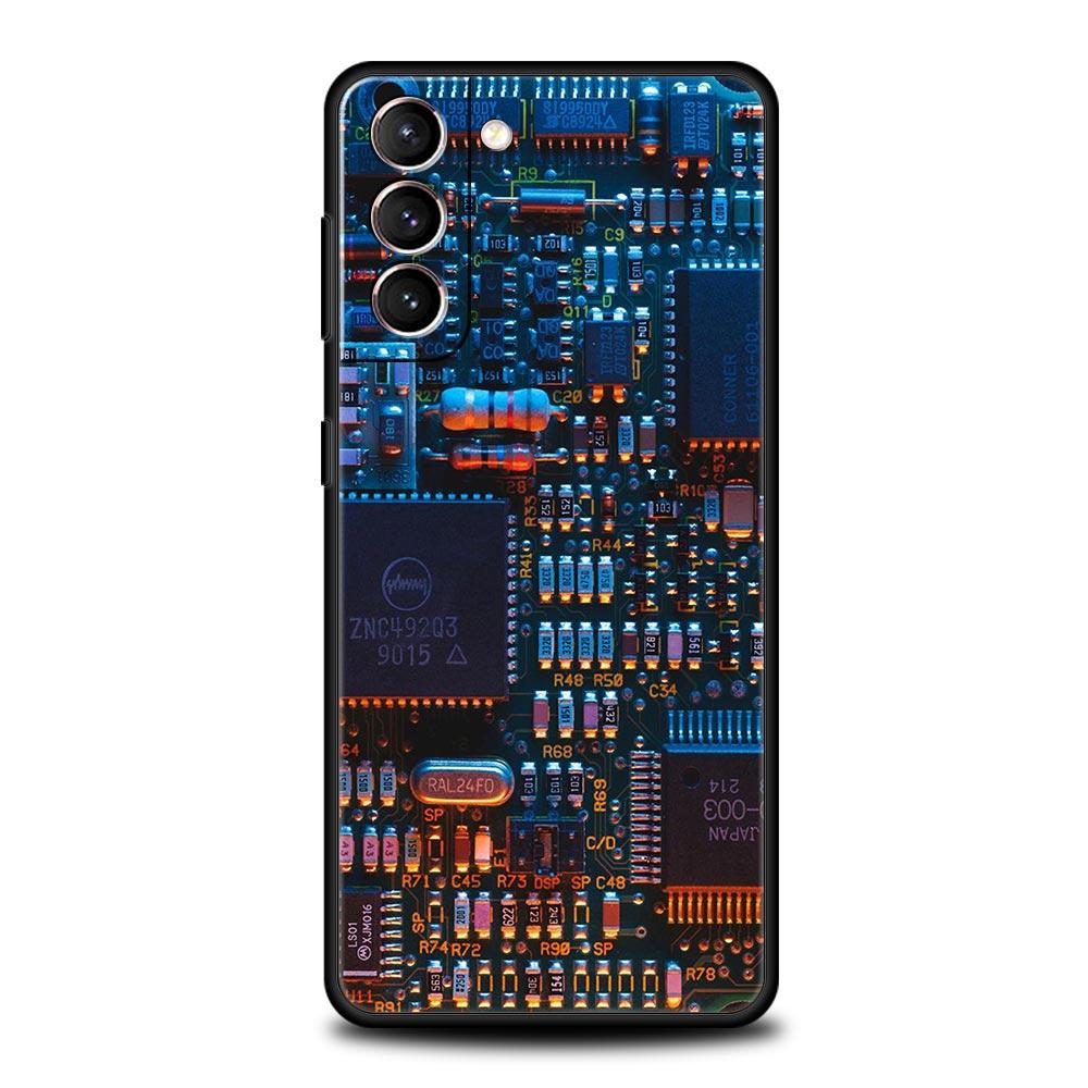 Чехол для телефона Samsung Galaxy S23 S22 Ultra S20 S21 FE 5G S10 S9 Plus S10E S8 Note 20 Cover Внутри материнская плата Печатная плата