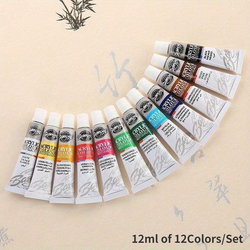12ml of 12Colors/SetAcrylic Paint Color Set Acrylic Paints Pigment for Artists Ceramic Stone Wall Craft Paints Color Pigments