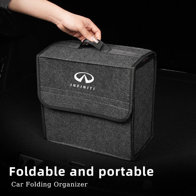 Car Trunk Organizer Bag Foldable Stowing Tidying Storage Box For Infiniti Q50 FX35 Q30 G37 Q70 QX70 G35 Q60 QX50 QX60 QX80 QX30 XX444