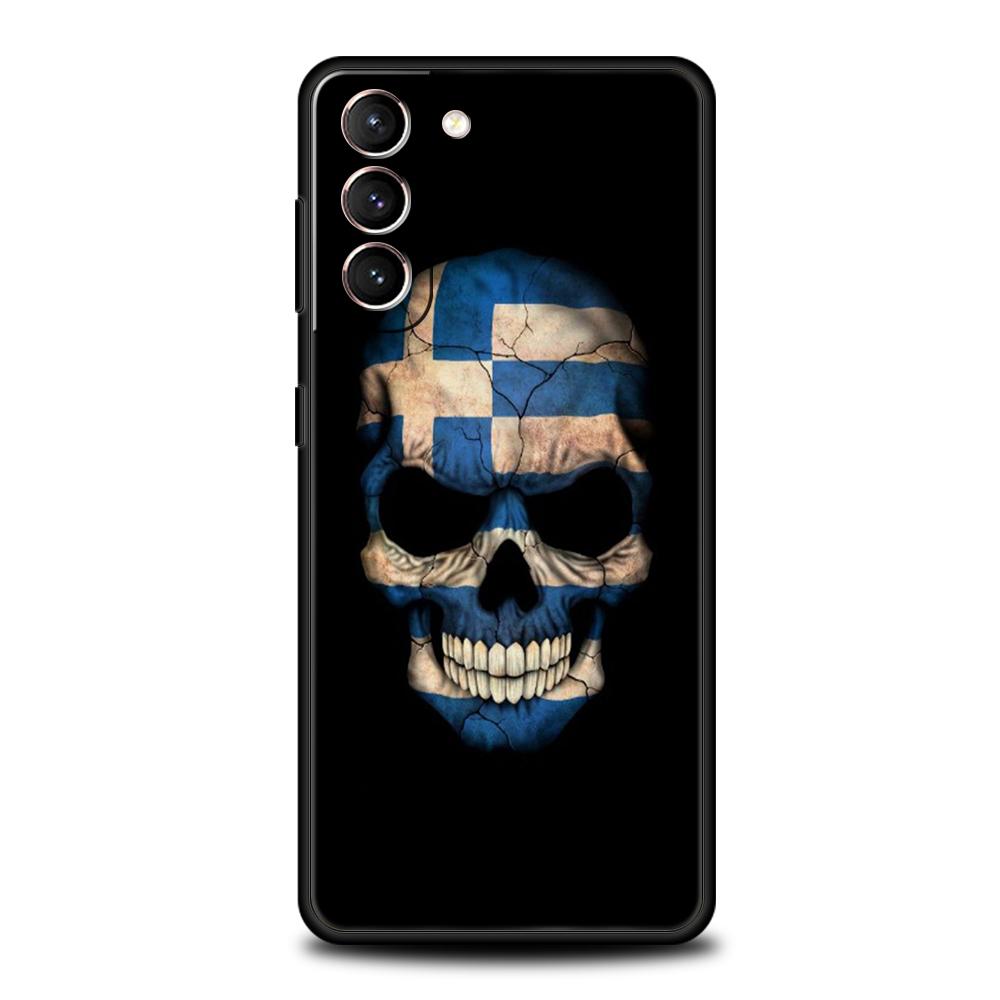 Греция Греческий Флаг Чехол для Телефона для Samsung Galaxy S24 S23 S22 S20 S21 FE Ultra S10 S10E S9 S8 Plus 5G Мягкий ТПУ Чехол Capas Fundas