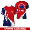 Индивидуальное имя Косплей EMS EMT Медицинский фельдшер Работник Татуировка 3DPrint Лето Harajuku Уличная одежда Короткие рукава Повседневные футболки X4