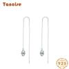Танциз стерлингового серебра 925 пробы циркон серьги серьги-капли для женщин подарки на свадьбу