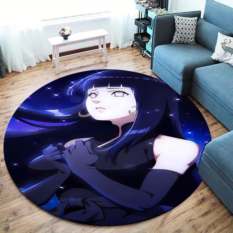 Naruto Round Area Rug Carpet Rug For Living Room Bedroom Sofa Playroom Decor Nonslip Floor Mat